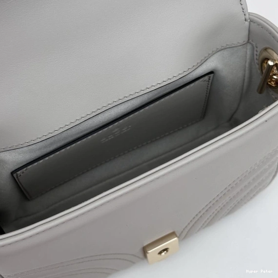 Hyperpeter handle GUCCI GG bag-17*13*6CM mini Marmont top 0815